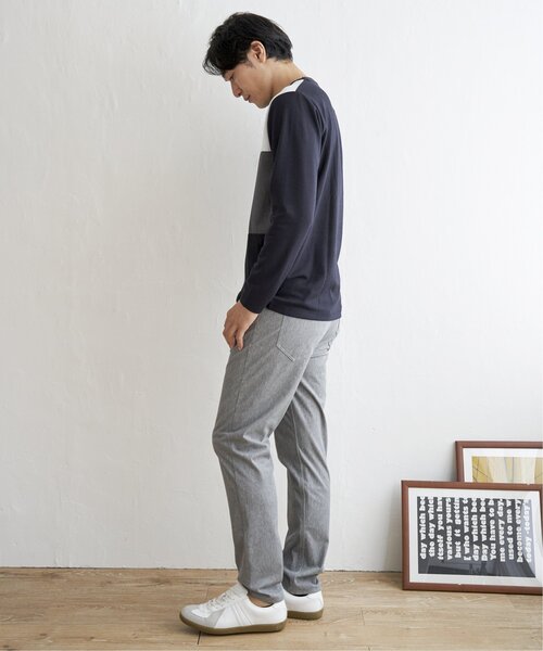 ikka(イッカ)の「【親子コーデ】ポンチブロックスロンT(Tシャツ/カットソー・メンズ・グリーン/ホワイト/ワイン/ネイビー・S/L/XL/M)」の12枚目の写真
