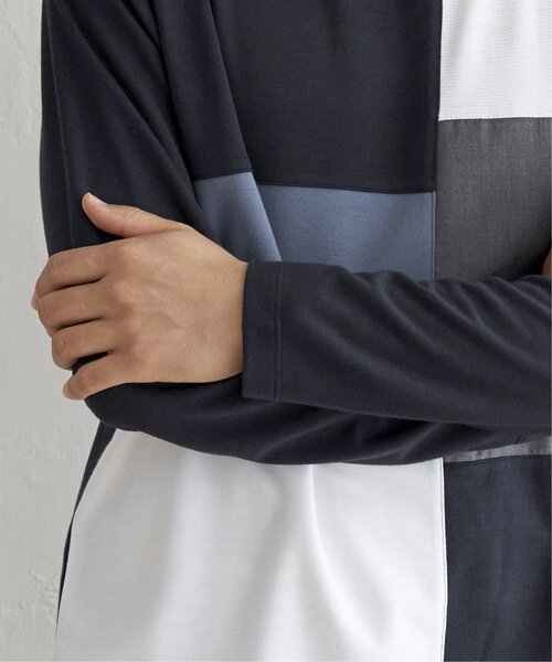 ikka(イッカ)の「【親子コーデ】ポンチブロックスロンT(Tシャツ/カットソー・メンズ・グリーン/ホワイト/ワイン/ネイビー・S/L/XL/M)」の17枚目の写真