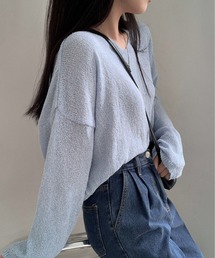 カラーシアーニット