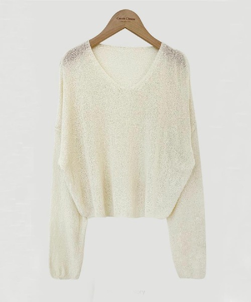 Chick（チック）の「カラーシアーニット（ニット/セーター・レディース・ブルー/ブラック/ピンク/ホワイト・FREE）」の5枚目の写真