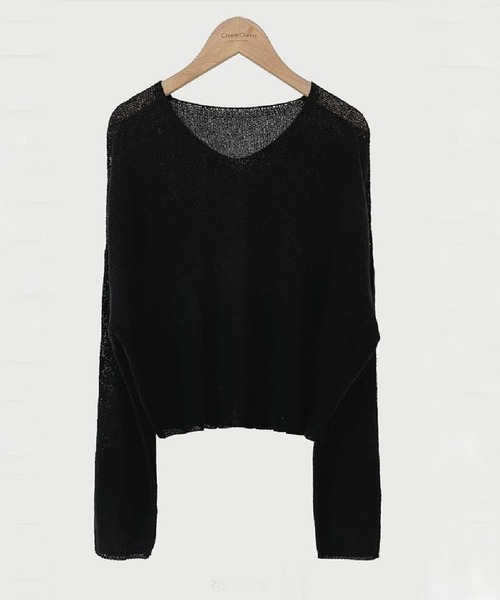 Chick（チック）の「カラーシアーニット（ニット/セーター・レディース・ブルー/ブラック/ピンク/ホワイト・FREE）」の8枚目の写真