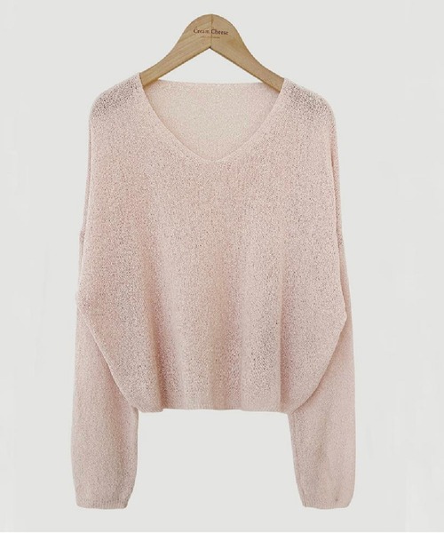 Chick（チック）の「カラーシアーニット（ニット/セーター・レディース・ブルー/ブラック/ピンク/ホワイト・FREE）」の11枚目の写真