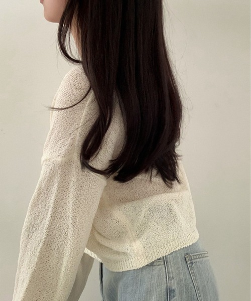 Chick（チック）の「カラーシアーニット（ニット/セーター・レディース・ブルー/ブラック/ピンク/ホワイト・FREE）」の21枚目の写真