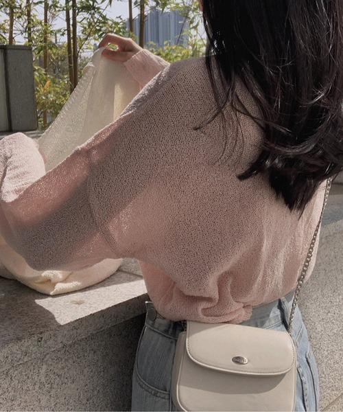 Chick（チック）の「カラーシアーニット（ニット/セーター・レディース・ブルー/ブラック/ピンク/ホワイト・FREE）」の12枚目の写真