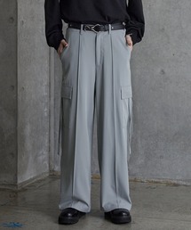 SERACE（セラス）の「【SERACE】Loose drape denim wide slacks cargo pants   ルーズドレープ デニムワイドスラックスカーゴパンツ（カーゴパンツ）」