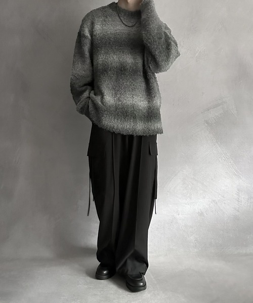 SERACE(セラス)の「【SERACE】Loose drape/denim wide slacks cargo pants / ルーズドレープ/デニムワイドスラックスカーゴパンツ(カーゴパンツ・メンズ・ライトグレー/ブラック/グレー系/チャコールグレー/オフホワイト/ブラック系/グレー・L/M/S)」の19枚目の写真