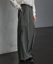 SERACE（セラス）の「【SERACE】Loose drape denim wide slacks cargo pants   ルーズドレープ デニムワイドスラックスカーゴパンツ（カーゴパンツ）」