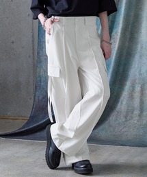 SERACE（セラス）の「【SERACE】Loose drape denim wide slacks cargo pants   ルーズドレープ デニムワイドスラックスカーゴパンツ（カーゴパンツ）」