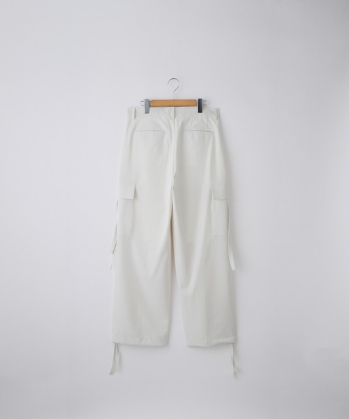 SERACE】Loose drape/denim wide slacks cargo pants / ルーズ