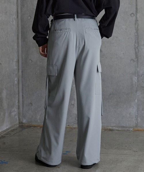 SERACE（セラス）の「【SERACE】Loose drape/denim wide slacks cargo pants / ルーズドレープ/デニムワイドスラックスカーゴパンツ（カーゴパンツ・メンズ・ライトグレー/ブラック/グレー系/チャコールグレー/オフホワイト/ブラック系/グレー・L/M/S）」の14枚目の写真