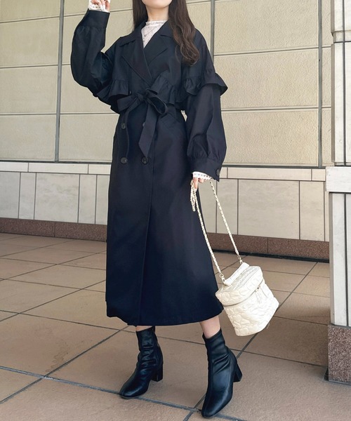 JIL SANDER レディース フリル ロング コート アウトレット】【ラスト1点】JIL SANDER ジルサンダー ロング