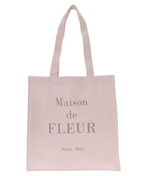 Maison de FLEUR（メゾンドフルール）の「ブランドロゴプリントスクエアトートバッグ（トートバッグ・レディース・ピンク/アイボリー/ピンク系その他2/ブラック・FREE）」の18枚目の写真