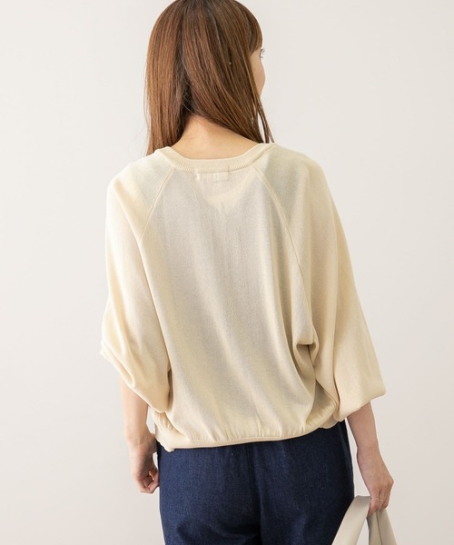 URBAN RESEARCH Sonny Label(アーバンリサーチサニーレーベル)の「ラグランクルーネックニットカーディガン(カーディガン/ボレロ・レディース・ミント/ブラック/アイボリー・FREE)」の8枚目の写真