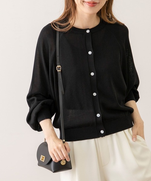 URBAN RESEARCH Sonny Label(アーバンリサーチサニーレーベル)の「ラグランクルーネックニットカーディガン(カーディガン/ボレロ・レディース・ミント/ブラック/アイボリー・FREE)」の12枚目の写真