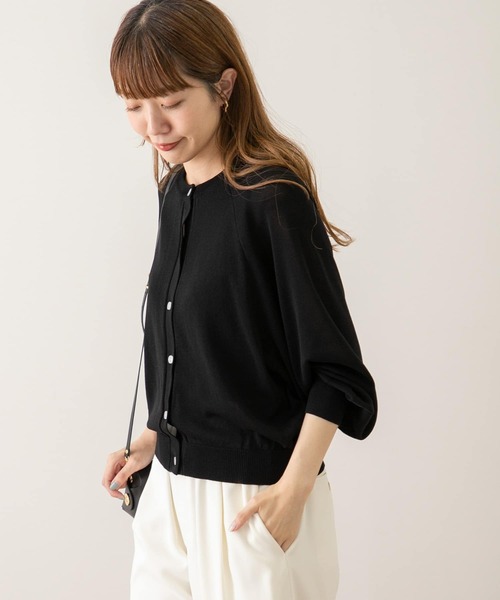 URBAN RESEARCH Sonny Label(アーバンリサーチサニーレーベル)の「ラグランクルーネックニットカーディガン(カーディガン/ボレロ・レディース・ミント/ブラック/アイボリー・FREE)」の14枚目の写真