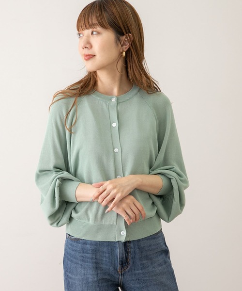 URBAN RESEARCH Sonny Label(アーバンリサーチサニーレーベル)の「ラグランクルーネックニットカーディガン(カーディガン/ボレロ・レディース・ミント/ブラック/アイボリー・FREE)」の22枚目の写真