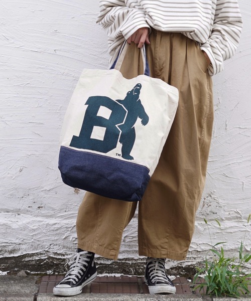 C.E.L.STORE（セルストア）の「THE BOOK STORE/ザブックストア IVY LEAGUE MARKET 2WAY TOTE アイビーリーグマーケット2WAYトートバッグ（トートバッグ・メンズ・インディゴブルー/ブラック・ONE SIZE）」の10枚目の写真