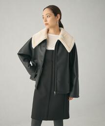 EMME REFFINESビックカラーフェイクムートンジャケット EMME REFFINESビックカラーフェイクムートンジャケット