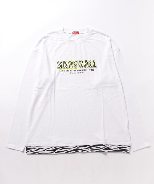 BABYDOLL(ベビードール)の「親子お揃い アニマルレイヤードロンT 8701A(Tシャツ/カットソー・レディース・ホワイト/ブラック・S/M/L/XL)」の11枚目の写真