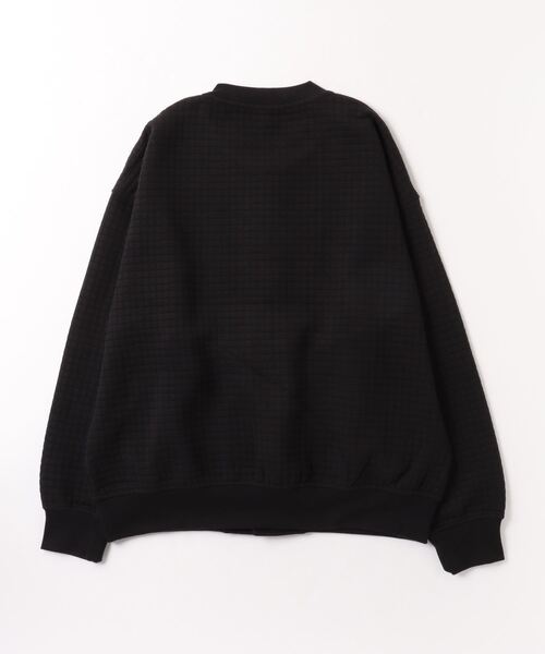 SITRY(シトリー)の「Big silhouette waffle quilt sweat cardigan / ビッグシルエット ワッフルキルト スウェット カーディガン(カーディガン/ボレロ・メンズ・グレー/ブラック/ネイビー・M/L)」の4枚目の写真