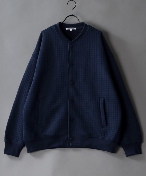 SITRY(シトリー)の「Big silhouette waffle quilt sweat cardigan / ビッグシルエット ワッフルキルト スウェット カーディガン(カーディガン/ボレロ・メンズ・グレー/ブラック/ネイビー・M/L)」の2枚目の写真