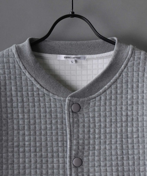 SITRY(シトリー)の「Big silhouette waffle quilt sweat cardigan / ビッグシルエット ワッフルキルト スウェット カーディガン(カーディガン/ボレロ・メンズ・グレー/ブラック/ネイビー・M/L)」の8枚目の写真