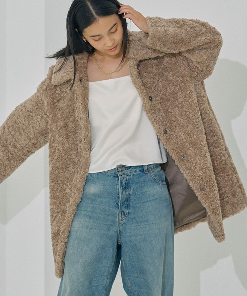 BABYLONE（バビロン）の「プードルミドルコート（その他アウター・レディース・モカ・フリー）」の10枚目の写真