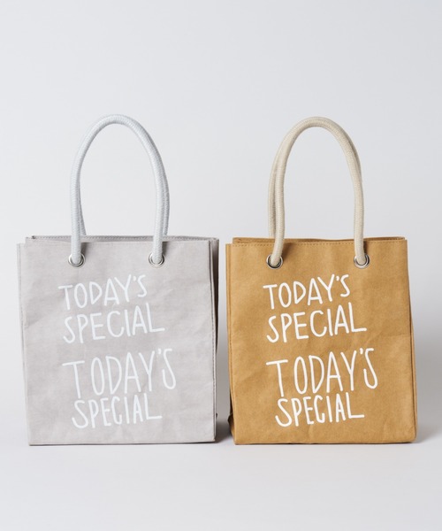TODAY'S SPECIAL（トゥデイズスペシャル）の「【TODAY'S SPECIAL】ペーパーマルシェバッグ/361336（トートバッグ・レディース・グレー系その他/ブラウン系その他・FREE）」の8枚目の写真