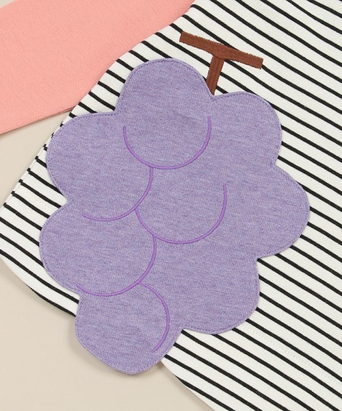 baby cheer（ベイビーチアー）の「ぶどうトレーナー（スウェット・キッズ・グリーン/パープル・110cm/120cm/100cm/90cm/80ｃｍ）」の4枚目の写真