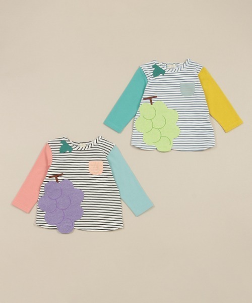 baby cheer（ベイビーチアー）の「ぶどうトレーナー（スウェット・キッズ・グリーン/パープル・110cm/120cm/100cm/90cm/80ｃｍ）」の9枚目の写真