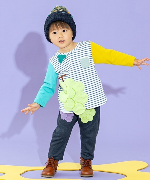 baby cheer（ベイビーチアー）の「ぶどうトレーナー（スウェット・キッズ・グリーン/パープル・110cm/120cm/100cm/90cm/80ｃｍ）」の10枚目の写真