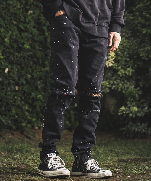 【セール】mp11541-used like processing skinny jeans デニムパンツ（デニムパンツ）｜NOISESCAPE（ノイズスケープ）