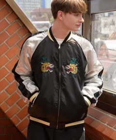 doublet カオス刺繍 スカジャン スーベニア ジャケット ブルゾン S ブランド古着】CHAOS EMBROIDERY SOUVENIR JACKET カオス刺繍