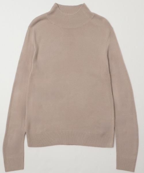 NAVY(ネイビー)の「NAVY 洗えるニット カシミヤタッチ ハイネックプルオーバー(ニット/セーター・レディース・ブラック/ブルーグリーン/イエロー/グレイッシュベージュ・L/M)」の12枚目の写真