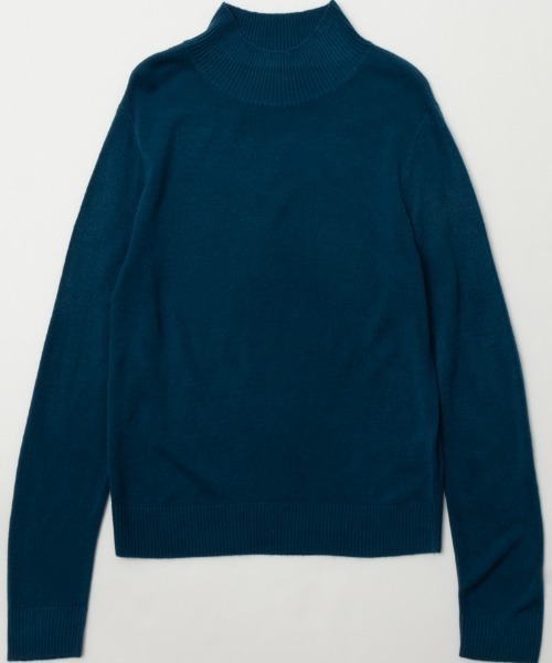 NAVY(ネイビー)の「NAVY 洗えるニット カシミヤタッチ ハイネックプルオーバー(ニット/セーター・レディース・ブラック/ブルーグリーン/イエロー/グレイッシュベージュ・L/M)」の13枚目の写真