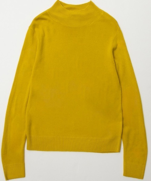 NAVY(ネイビー)の「NAVY 洗えるニット カシミヤタッチ ハイネックプルオーバー(ニット/セーター・レディース・ブラック/ブルーグリーン/イエロー/グレイッシュベージュ・L/M)」の14枚目の写真