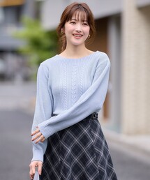 Resurrection セットアップ ニット ネイビー レディースS セットアップ」に該当するニット/セーター（ブルー・ネイビー