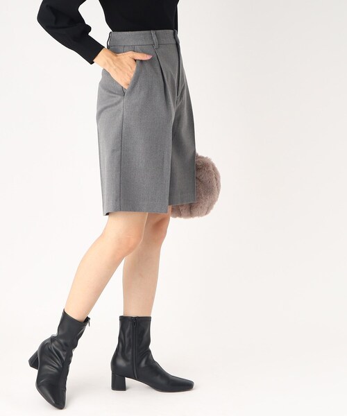 index(インデックス)の「◆セットアップ対応 ストレッチハーフパンツ/TRツイル【防シワ/抗ピリング/洗濯機洗い可】(その他パンツ・レディース・ブラック系1/ブラック/グレー・38/36/40)」の5枚目の写真