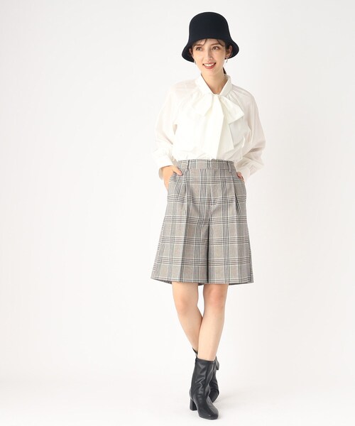 index(インデックス)の「◆セットアップ対応 ストレッチハーフパンツ/TRツイル【防シワ/抗ピリング/洗濯機洗い可】(その他パンツ・レディース・ブラック系1/ブラック/グレー・38/36/40)」の7枚目の写真