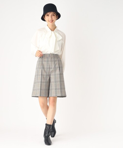 index(インデックス)の「◆セットアップ対応 ストレッチハーフパンツ/TRツイル【防シワ/抗ピリング/洗濯機洗い可】(その他パンツ・レディース・ブラック系1/ブラック/グレー・38/36/40)」の8枚目の写真