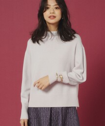 ウールカシミヤミックス ロールネック ニット