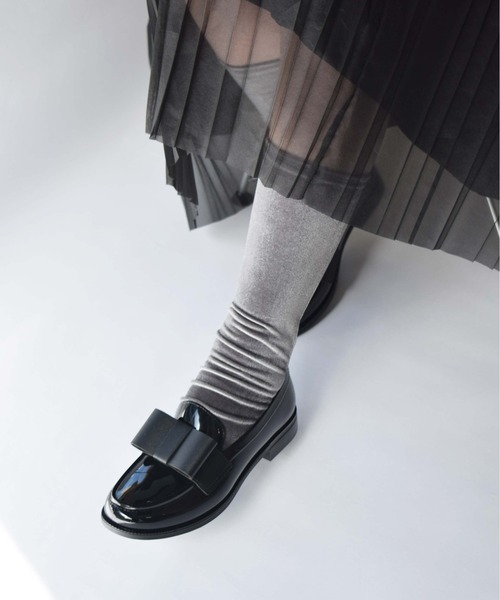 PICCIN(ピッチン)の「ベロアソックス(ソックス/靴下・レディース・ボルドー/グレー/ブルー/ブラック/グレイッシュベージュ・FREE)」の10枚目の写真