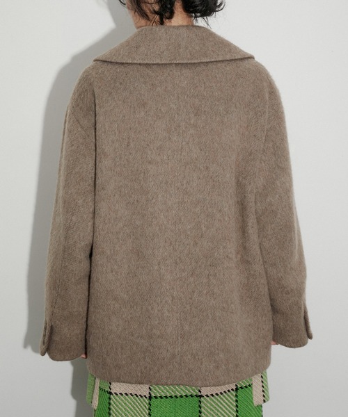 ADAM ET ROPE'（アダムエロペ）の「【サステナブル】シャギージャケットコート（チェスターコート・レディース・ブラック系その他/ブラウン・FREE）」の8枚目の写真