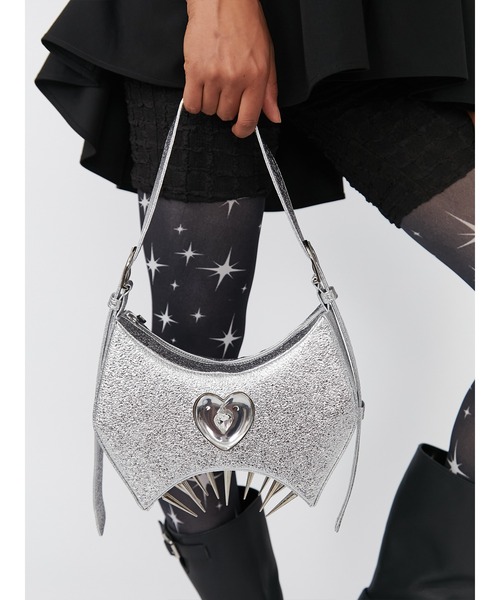 PAMEO POSE(パメオポーズ)の「Teenager Bow Bag Metalic(ハンドバッグ・レディース・ピンク/シルバー・FREE)」の1枚目の写真