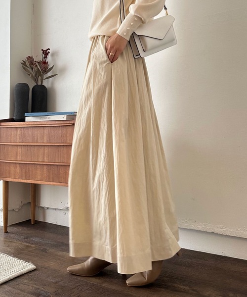 ウエストギャザーボリュームスカート／