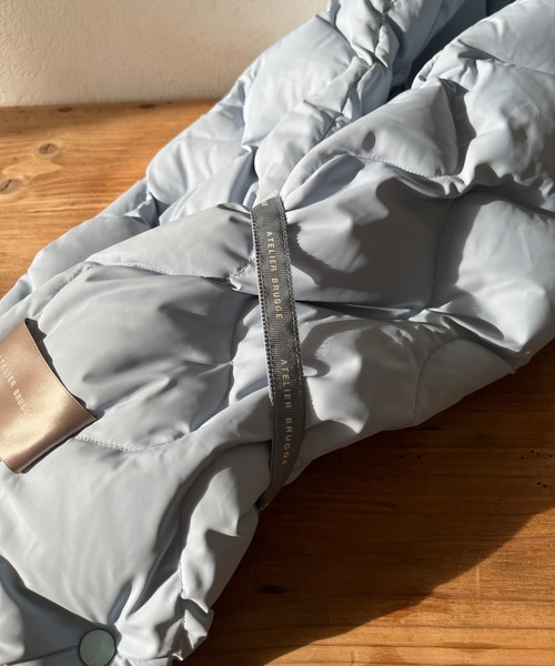 DouDou（ドゥドゥ）の「ダウンマフラー（ストール/ショール・レディース・グレイッシュベージュ/ブルー系その他・FREE）」の16枚目の写真