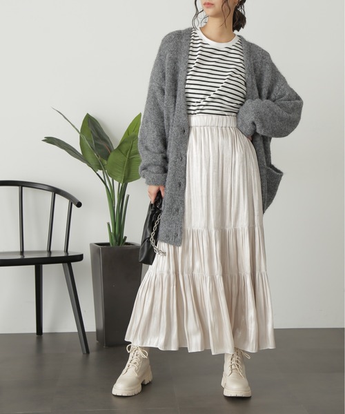 FREE'S MART（フリーズマート）の「◇シャイニーティアードスカート（スカート・レディース・ブラック/ホワイト/ライトグリーン/ピンク/ブルー・SMALL/MEDIUM）」の18枚目の写真