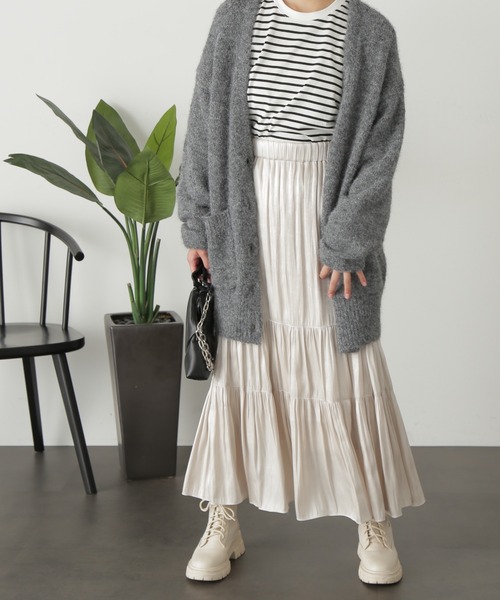 FREE'S MART（フリーズマート）の「◇シャイニーティアードスカート（スカート・レディース・ブラック/ホワイト/ライトグリーン/ピンク/ブルー・SMALL/MEDIUM）」の21枚目の写真