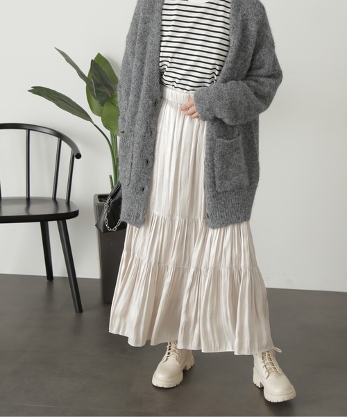 FREE'S MART（フリーズマート）の「◇シャイニーティアードスカート（スカート・レディース・ブラック/ホワイト/ライトグリーン/ピンク/ブルー・SMALL/MEDIUM）」の22枚目の写真