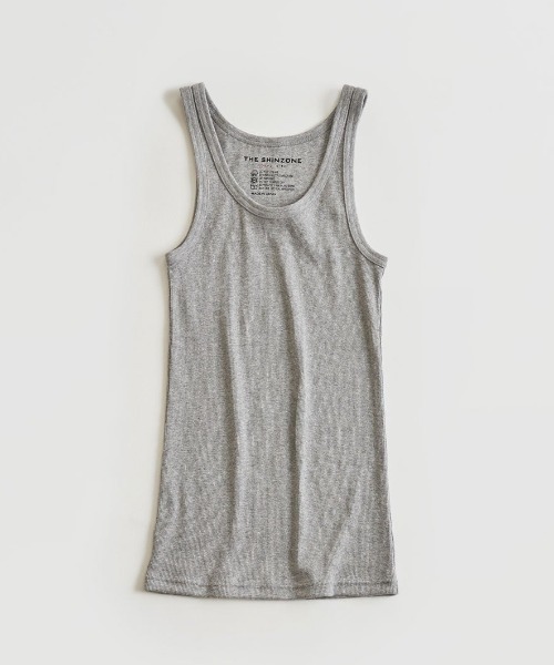 THE SHINZONE（ザ　シンゾーン）の「THE SHINZONE TANK TOP  B00MSCU05（タンクトップ・レディース・ブラック/ホワイト/グレー/ネイビー・FREE）」の3枚目の写真